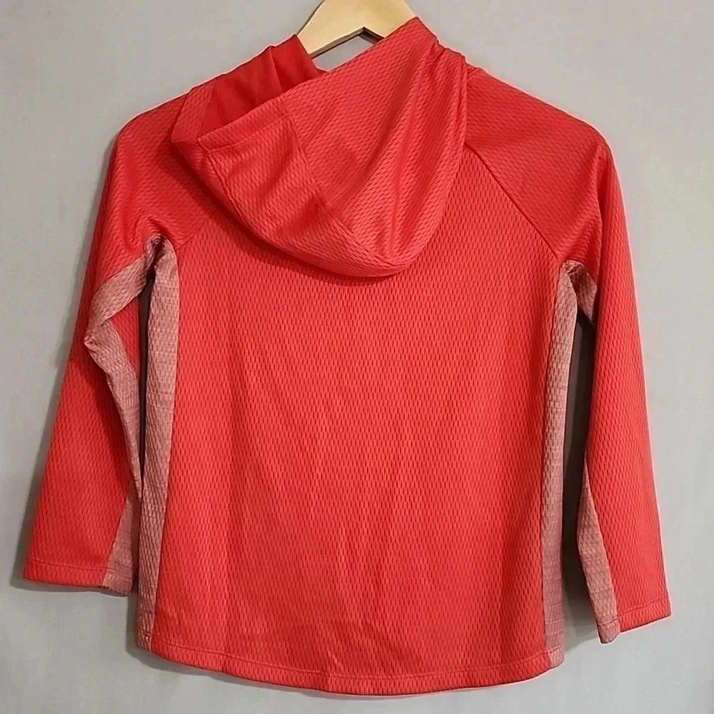 Boys Old Navy Two-Tone Mesh Performance Hoodie, Lava Flow, Size Medium, NWT‎
